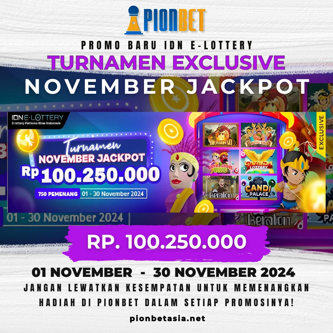 PIONBET- Turnamen E-lottery November Jacpot